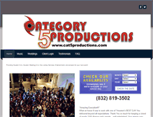 Tablet Screenshot of cat5productions.com